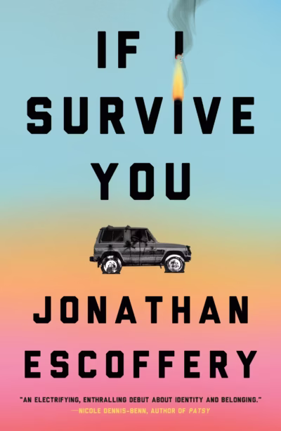 A bright, colorful cover with an image of a car that creates a bold and intense visual.
