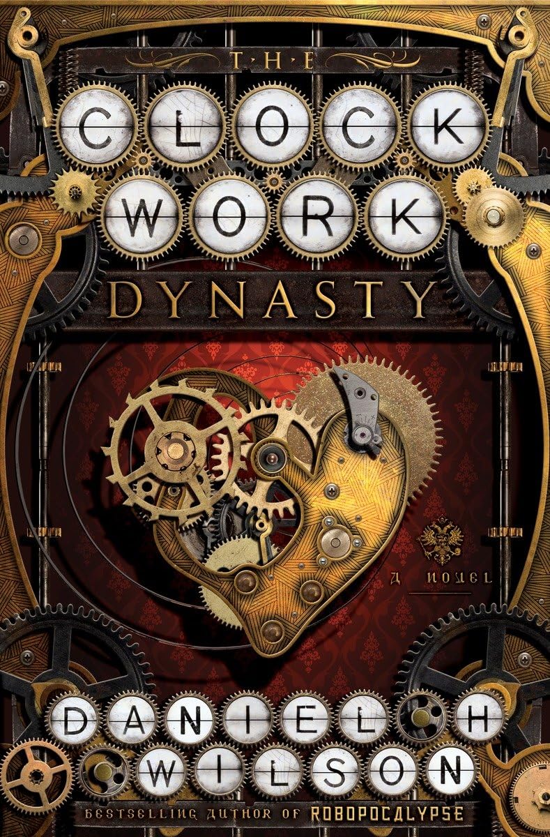 Cover of The Clock Work Dynasty book, featuring a heart made of gears.